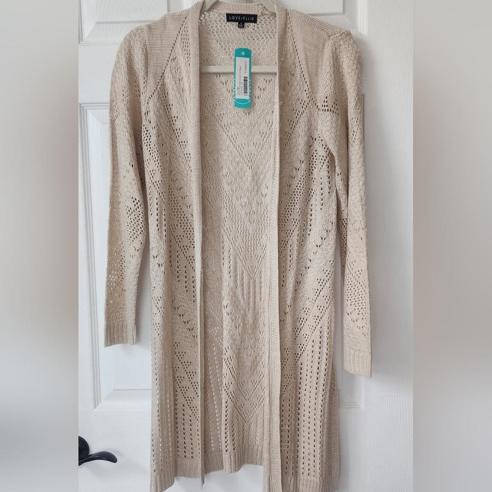 Cream Open Knit Cardigan